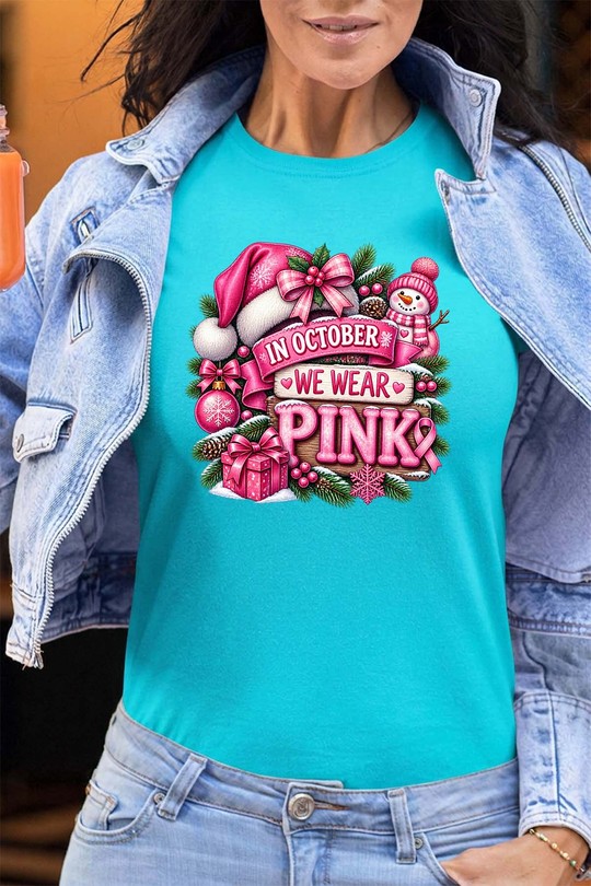Noel Pink october - Tshirt Femme - FC-TURQUOISE