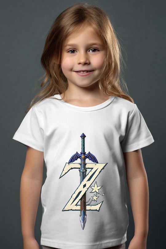 z btow sword - Tshirt Fille-BLANC