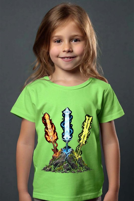 elemental swords btow - Tshirt Fille - FC-VERT CLAIR