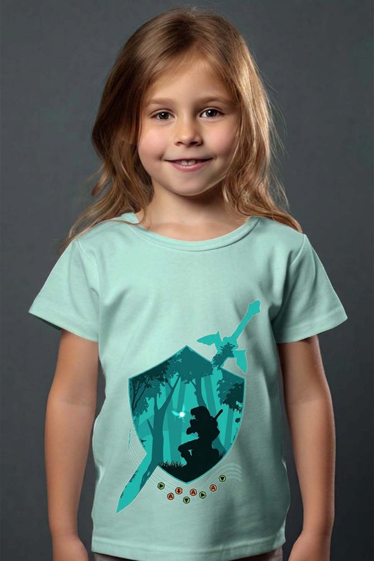 sword ocarina - Tshirt Fille - FC-VERT D'EAU