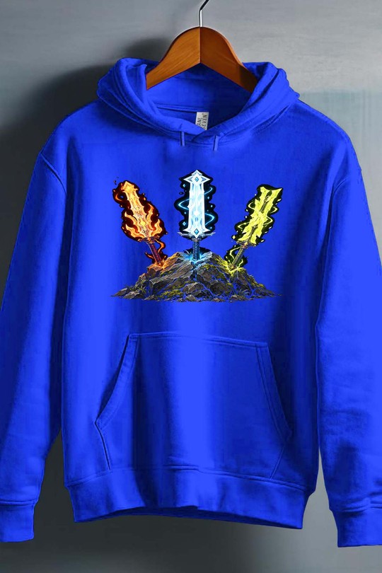 elemental swords btow - Sweat capuche Garçon-BLEU ROI