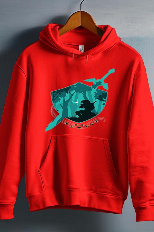 sword ocarina - Sweat capuche Garçon-ROUGE