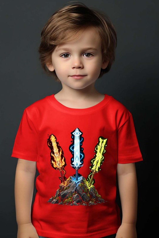 elemental swords btow - Tshirt Garçon-ROUGE