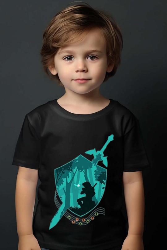 sword ocarina - Tshirt Garçon-NOIR