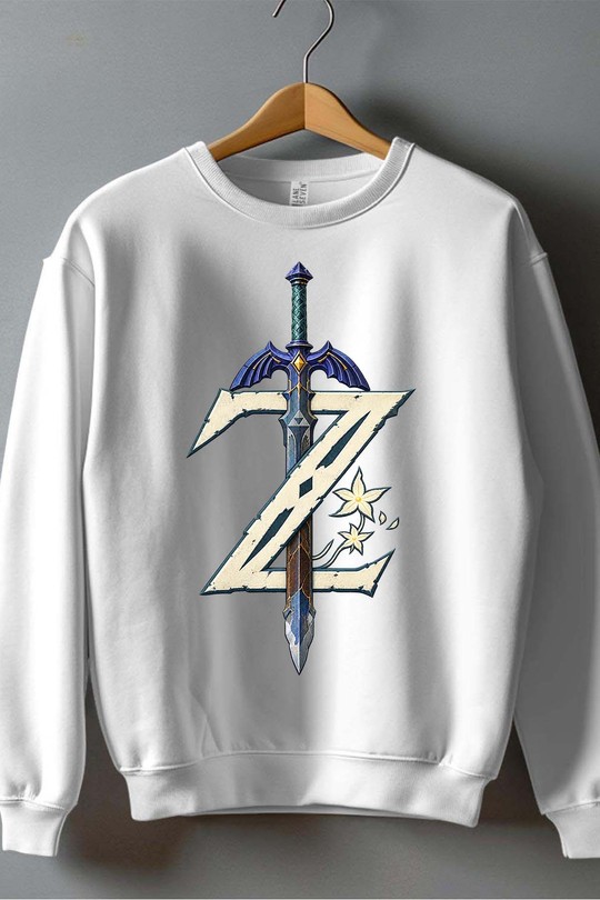 z btow sword - Sweat Col Rond Homme-BLANC