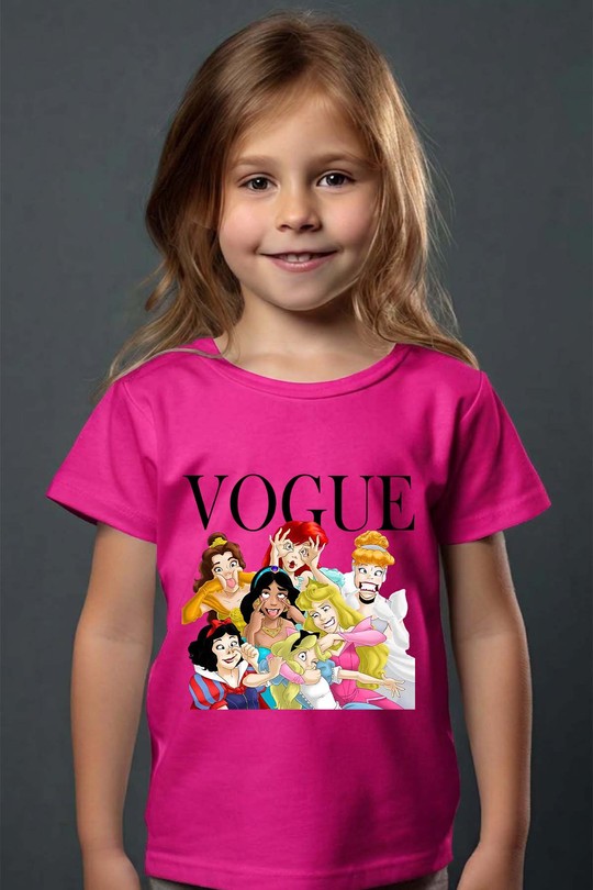 PRINCESS funny - Tshirt Fille-FUCHSIA