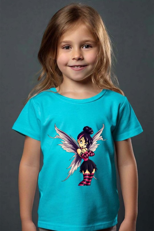 dark thinker bell - Tshirt Fille - FC-TURQUOISE
