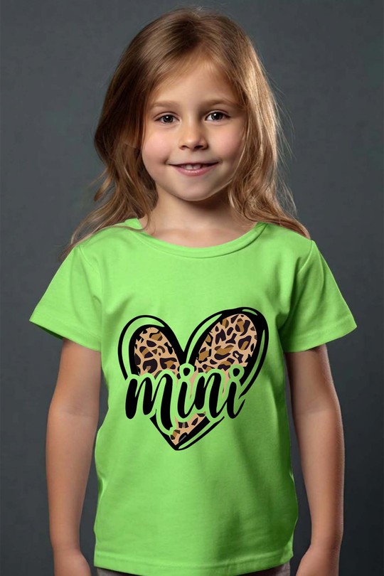mini leopard - Tshirt Fille - FC-VERT CLAIR