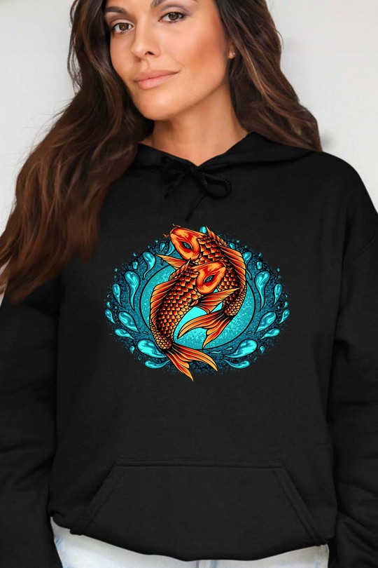 koifish - Sweat Capuche Femme-NOIR