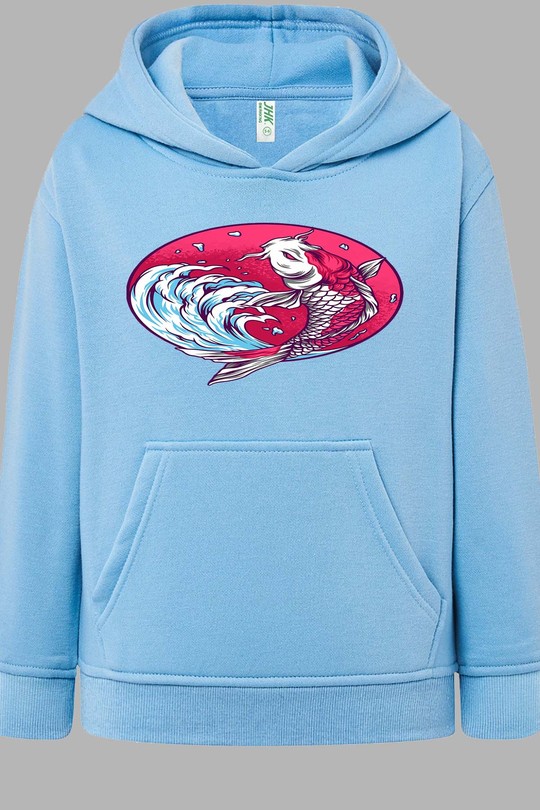 koijapan - Sweat capuche Fille-BLEU CIEL