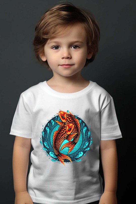 koifish - Tshirt Garçon-BLANC