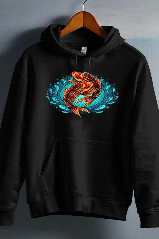 koifish - Sweat capuche Homme-NOIR
