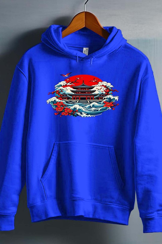 eastern art castle - Sweat capuche Homme-BLEU ROI