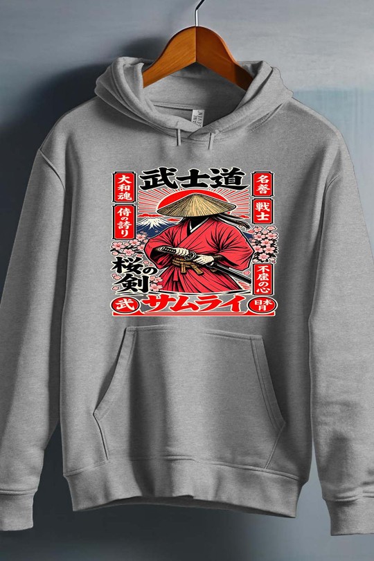 samurai japan - Sweat capuche Homme-GRIS
