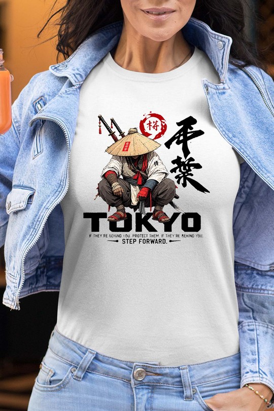Tokyo Oni Warrior - Tshirt Femme-BLANC