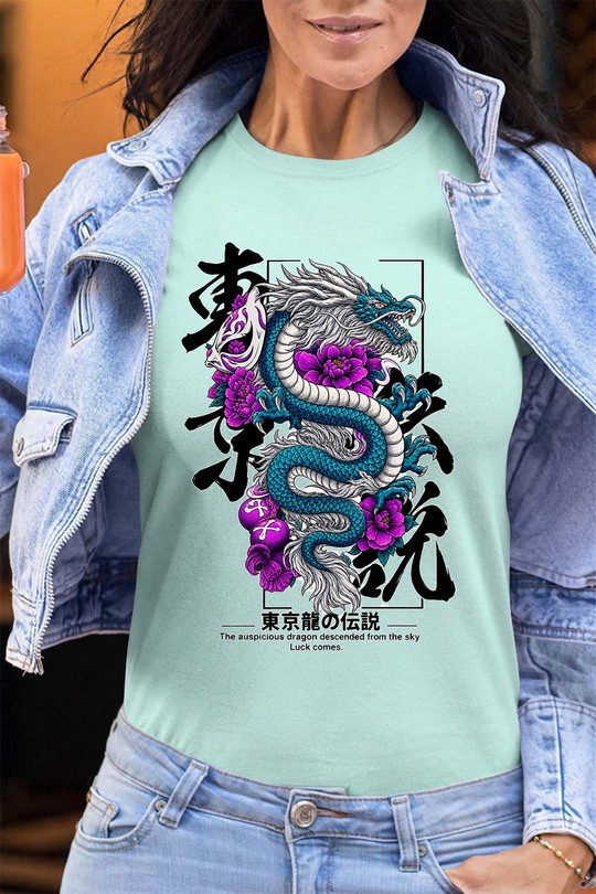 blue dragon warrior - Tshirt Femme - FC-VERT D'EAU