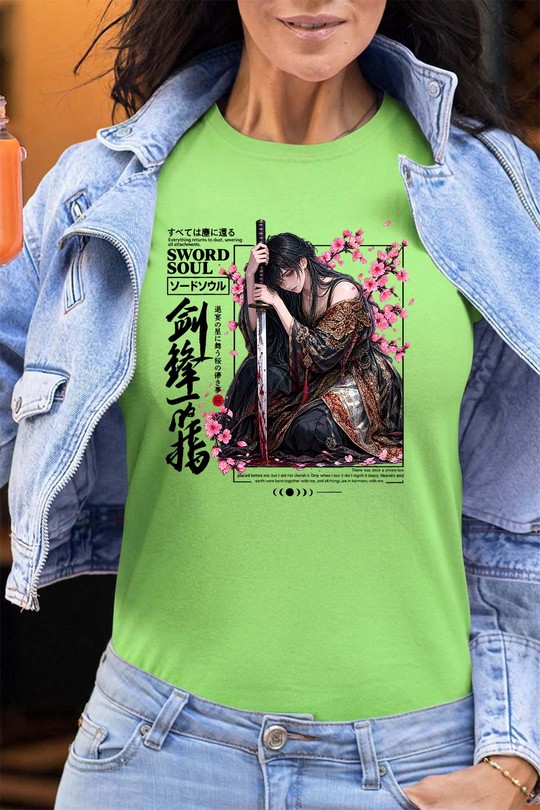 Samurai Sword Warrior - Tshirt Femme - FC-VERT CLAIR