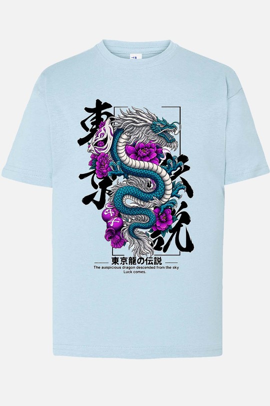 blue dragon warrior - Tshirt Garçon-BLEU CIEL