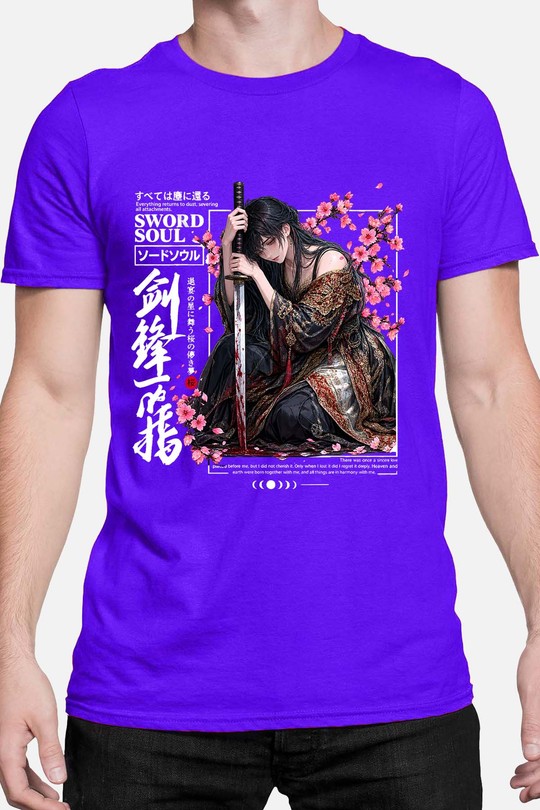 Samurai Sword Warrior - Tshirt Homme-BLEU ROI