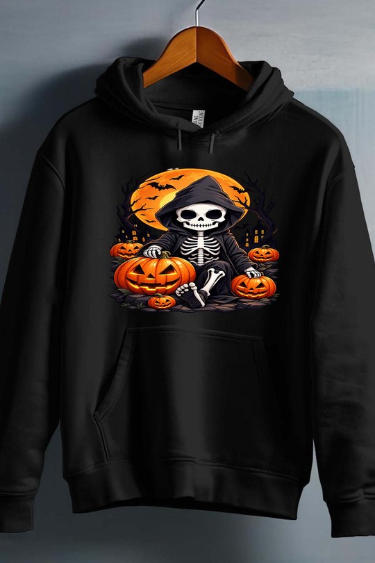 skull grave haloween - Sweat capuche Homme-NOIR