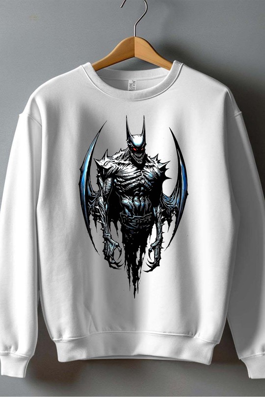 bat halloween - Sweat Col Rond Homme-BLANC