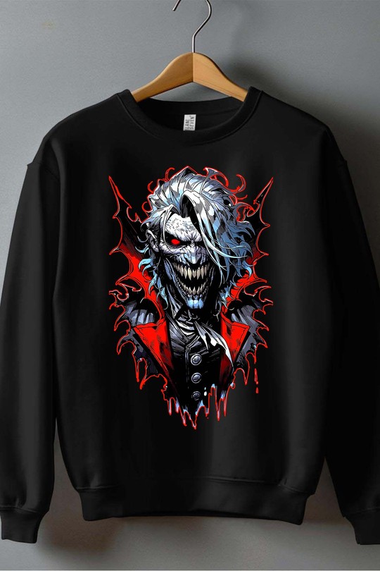 dracula halloween - Sweat Col Rond Homme-NOIR