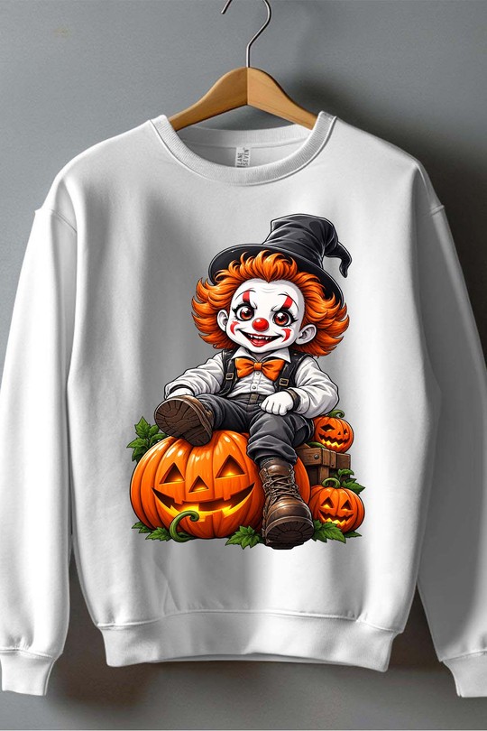 Pennywise halloween - Sweat Col Rond Homme-BLANC