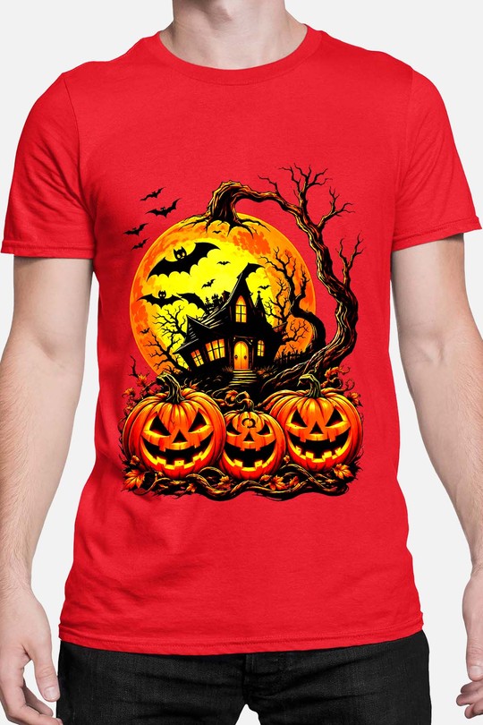 halloween castle - Tshirt Homme-ROUGE