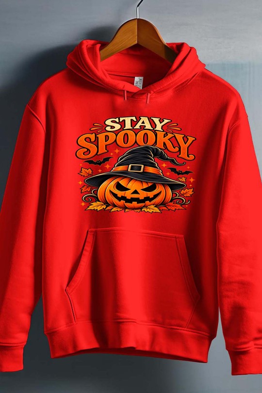 stay spooky halloween - Sweat capuche Homme-ROUGE