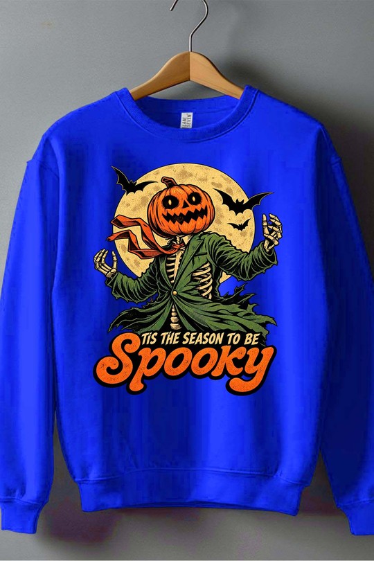spookyman halloween - Sweat Col Rond Homme-BLEU ROI