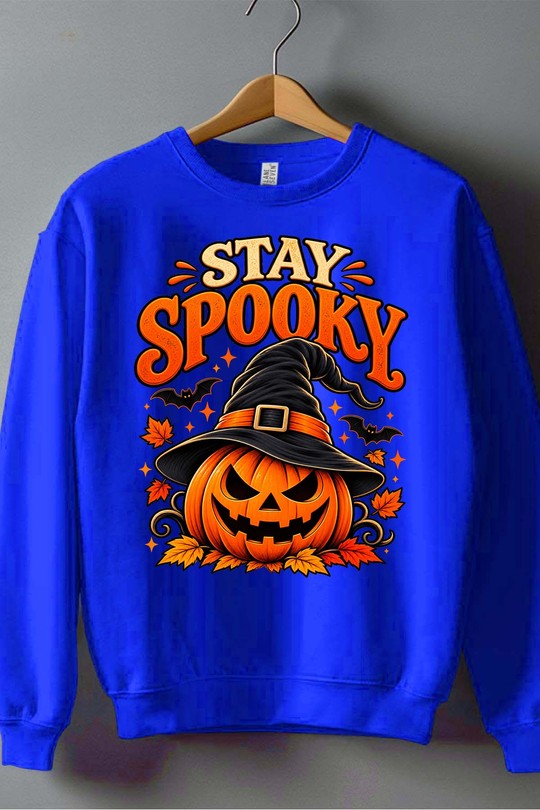 stay spooky halloween - Sweat Col Rond Homme-BLEU ROI