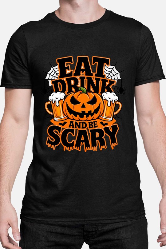 eat drink halloween - Tshirt Homme-NOIR
