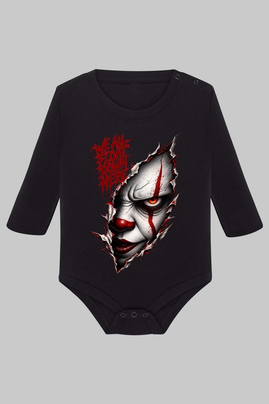 penywise halloween spooky - Body Manche longue bébé-NOIR