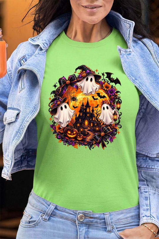boo ghost halloween - Tshirt Femme - FC-VERT CLAIR