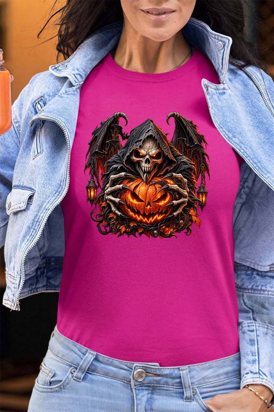 skull fire halloween - Tshirt Femme - FC-FUCHSIA