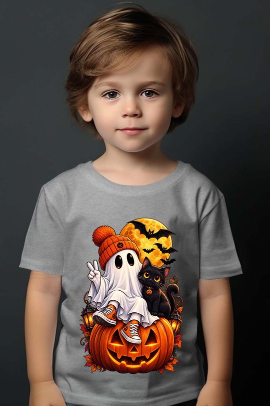 amis spooky halloween - Tshirt Garçon-GRIS