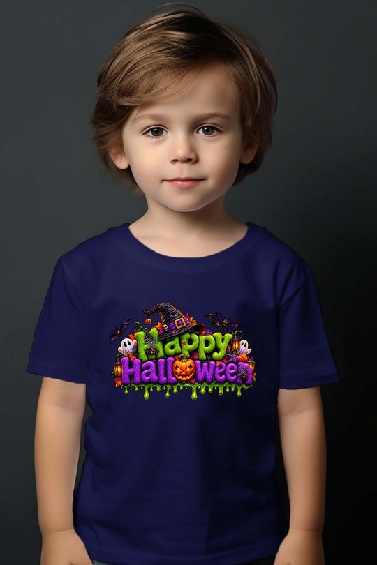 HAPPY HALLOWEEN - Tshirt Garçon-MARINE