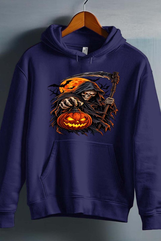 skull light halloween - Sweat capuche Homme-MARINE