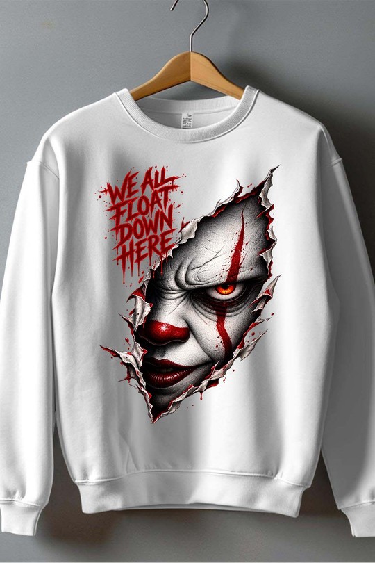 penywise halloween spooky - Sweat Col Rond Homme-BLANC