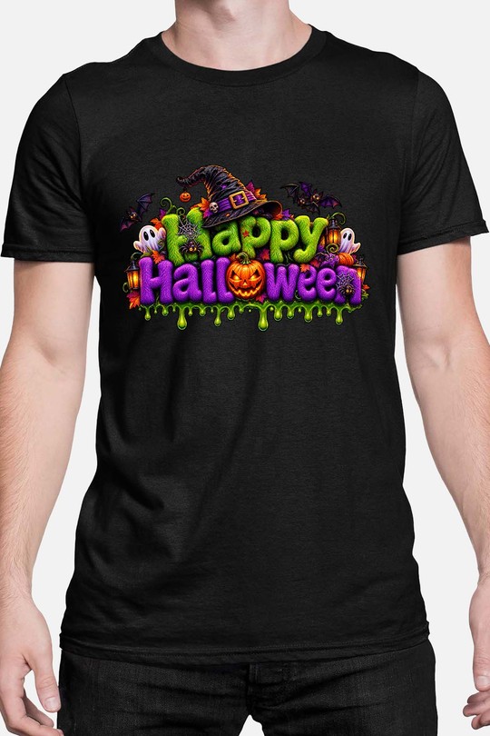 HAPPY HALLOWEEN - Tshirt Homme-NOIR
