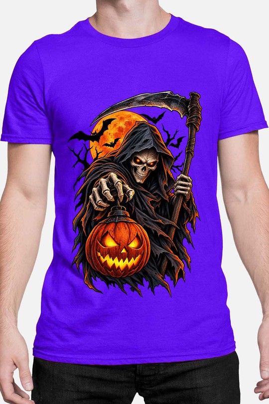 skull light halloween - Tshirt Homme-BLEU ROI