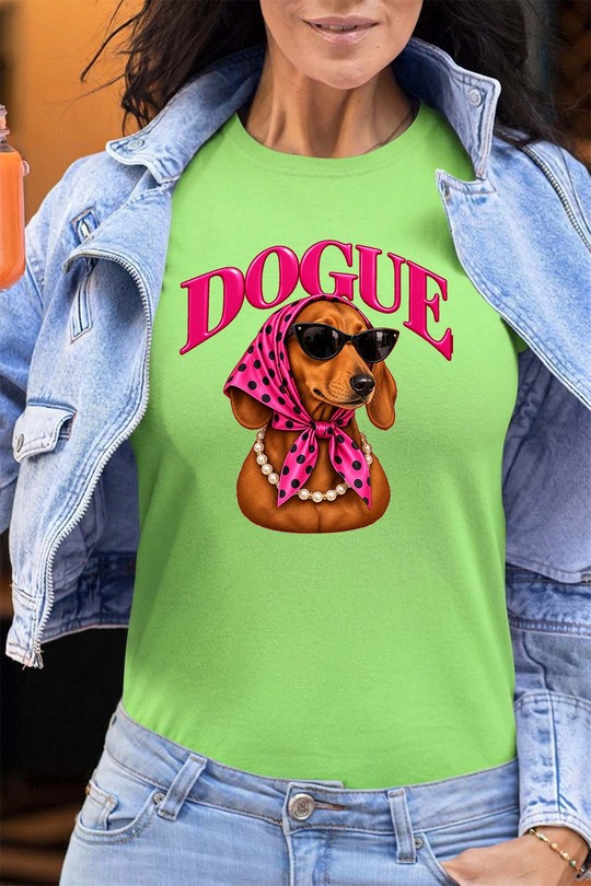 dog dogue fashion - Tshirt Femme - FC-VERT CLAIR