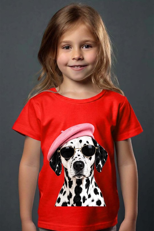 dog beri fashion - Tshirt Fille-ROUGE