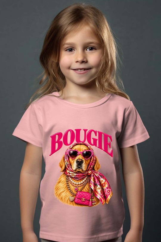dog bougie fashion - Tshirt Fille-ROSE