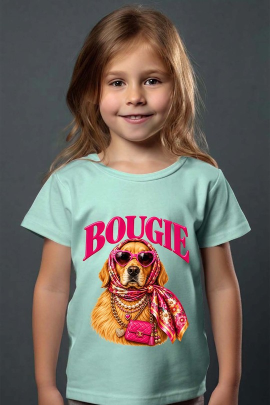 dog bougie fashion - Tshirt Fille - FC-VERT D'EAU