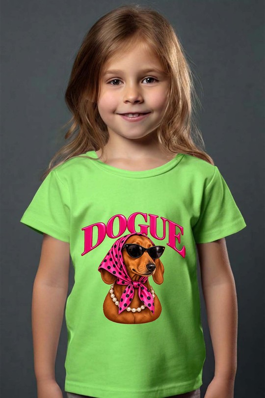 dog dogue fashion - Tshirt Fille - FC-VERT CLAIR