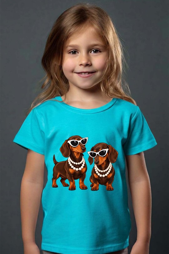 doge twins fashions - Tshirt Fille - FC-TURQUOISE