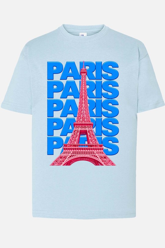 002 vintage paris - Tshirt Garçon-BLEU CIEL