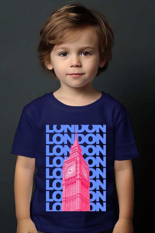 02 vintage london - Tshirt Garçon-MARINE