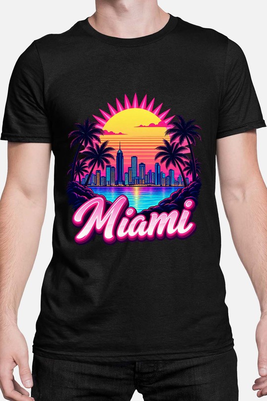00 miami vintage - Tshirt Homme-NOIR